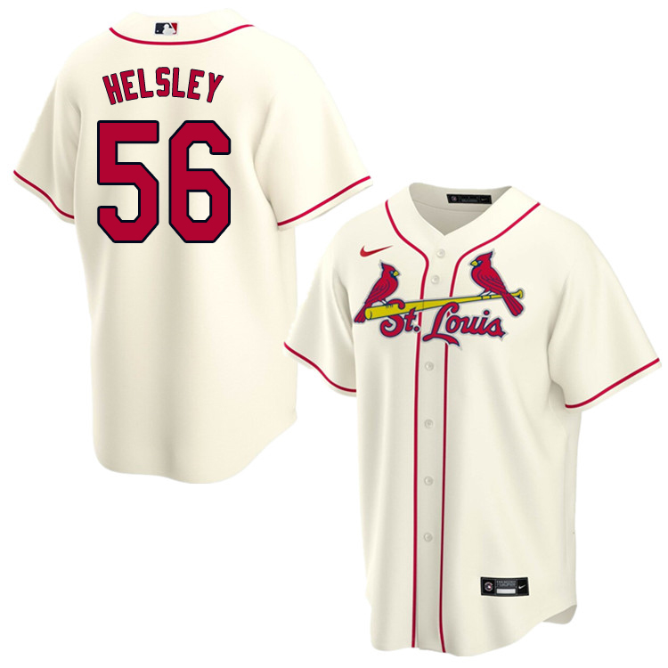 Nike Men #56 Ryan Helsley St.Louis Cardinals Baseball Jerseys Sale-Cream